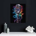 thumbnail image 4 of Awypu  Wall Art Decor Music Poster Music Wall Decor Microphone Poster Microphone decor Canvas Print Decor Office Room Decor for Living Room Bedroom microphone Framed Ready to Hang, 4 of 4