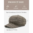 thumbnail image 5 of Women Newsboy Hat Plaid Cabbie Caps Cotton Casual Stylish Beret Cap Paperboy Hats, 5 of 6