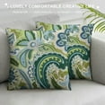 thumbnail image 3 of QZHH Paisley Pattern Pillow Covers Lime Green Brown Cream Square Couch Pillow Cases Multicolor Flower Decorative Throw Pillows Home Decor For Living Room Bedroom Sofa Couch Cushion, 3 of 5