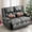 Gray, variant on LLappuil Loveseat Recliner Chair, Massage Recliner Chair with Heating, Manual Oversized Recliner Home Theater with Cup Holders, Side Pocket for Adults Brown