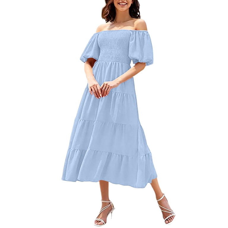 aesthetic flowy dresses Cute white dresses for party long