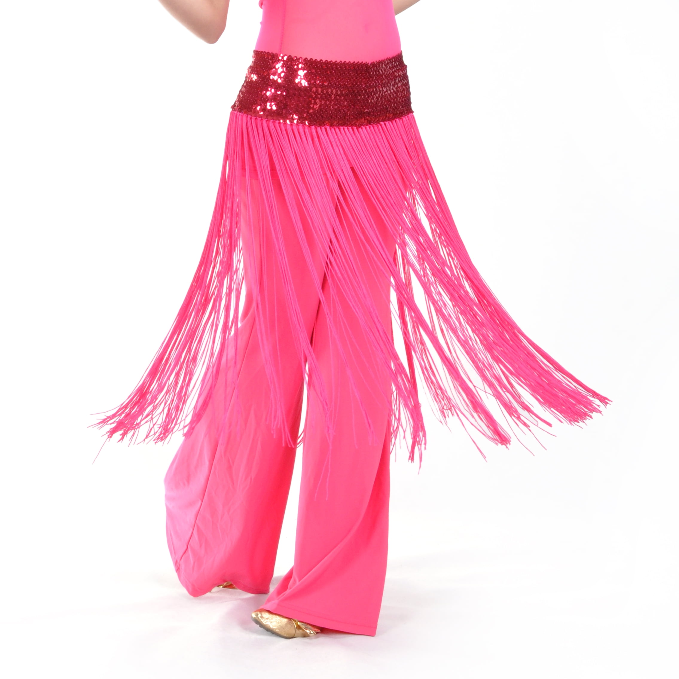 Bellylady BellyLady Belly Dance Hip scarf, Sequined Fringe Skirt Wrap