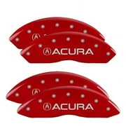 MGP 4 Caliper Covers Engraved Front & Rear MGP Red finish silver ch Fits select: 2002-2006 ACURA RSX TYPE-S