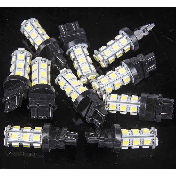 10x Super White 3157 18-SMD 5050 Reverse Back Up/Tail/Brake/Stop/Turn LED Light Bulbs