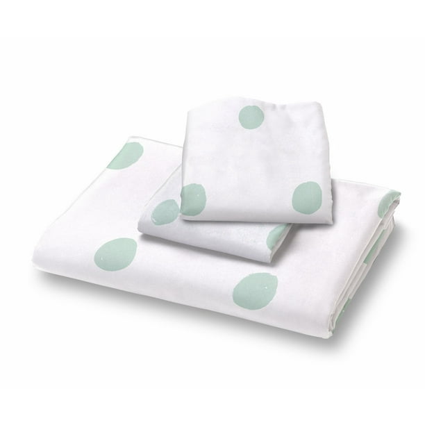 Seafoam Green Polka Dot Duvet Cover Twin Size Bedding Soft And