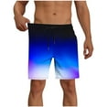 thumbnail image 6 of Mens Swim Trunks with Compression Liner Fashion Print Shorts Elastic Waist Drawstring Beach Shorts, 6 of 7