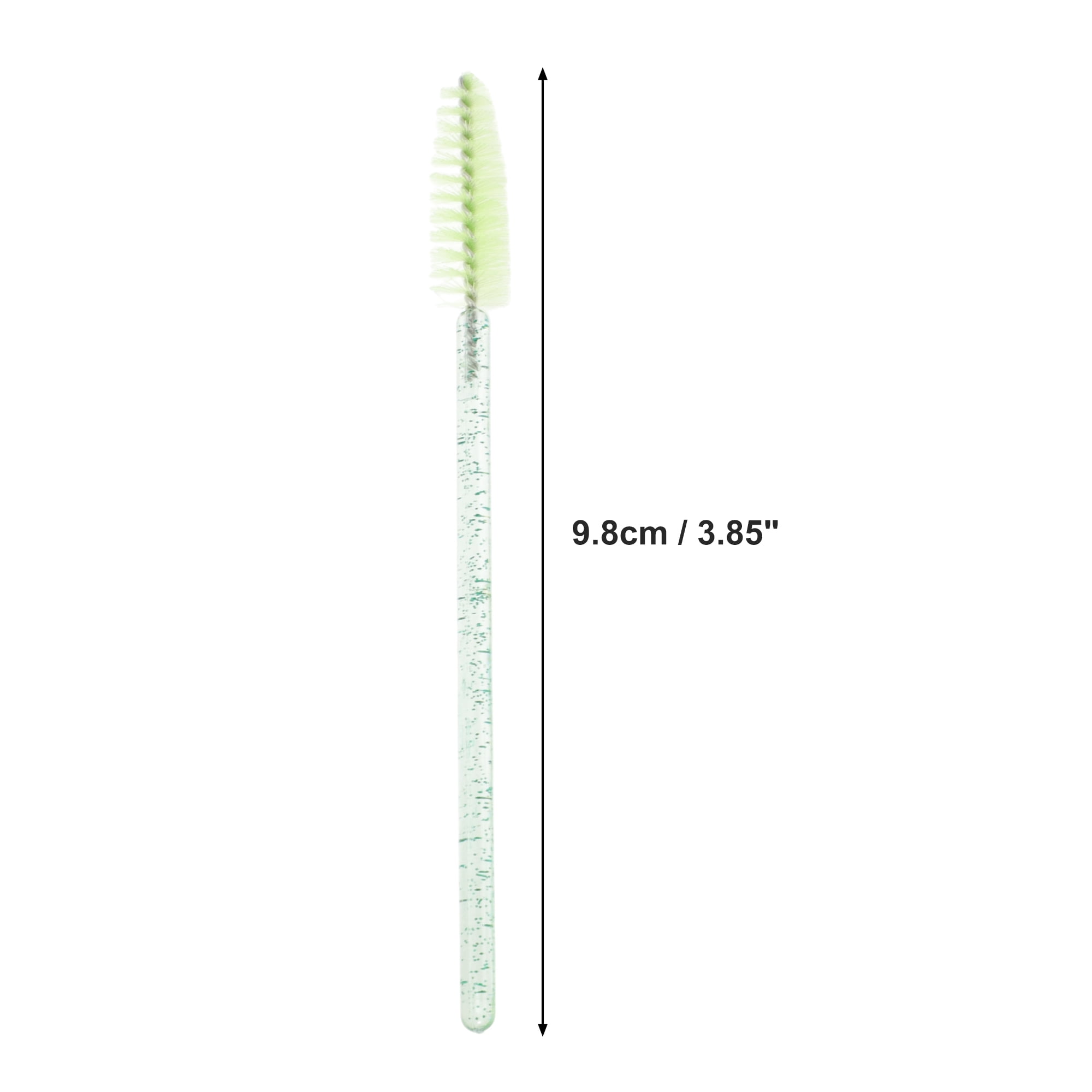 Unique Bargains 100 Pcs Portable Eyelash Brush with Protective Case for Vacation Green