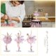 thumbnail image 2 of 1 Set 6 Pcs Beautiful Cake Decorations Elegant Ballerina Adornment Set, 2 of 4