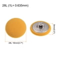 thumbnail image 2 of Uxcell 10pcs 28L Fabric Cloth Covered Button 18mm Metal Shank Round Sewing Buttons for Suits Dress Blouses, Yellow, 2 of 5