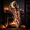 thumbnail image 6 of Elegant Halloween Cascade Wall Light, Witch Midnight Decor with Witch Silhouette Crescent Moon and Cascading Crystals, Gothic Wall Hanging for Halloween Home, 6 of 7