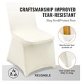 thumbnail image 5 of Stretch Spandex Folding Chair Covers - 100 Pack White - Universal Fitted Slipcovers for Weddings, Parties, Banquets - Washable Protective Covers, 5 of 7
