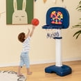 thumbnail image 4 of Gymax 4-In-1 Kids Adjustable Basketball Hoop Goal Toy W/Ring Toss Sticky Ball Golf Set, 4 of 10