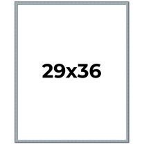 29x36 Frame Blue Scuffed Farm Board Solid Wood Picture Frame Width 0.75 Inches | Interior Depth 0.5