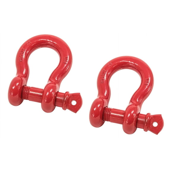 1-1/4" Anchor Shackle Forged Carbon Steel w/ Alloy Screw Pin Load Limit # 12.0 Tons (24,000 lbs) | Double Rust Protection Heavy Duty D Ring Shackle for Towing, Rigging & Vehicle Recovery (2 Pack)