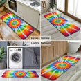 thumbnail image 6 of Rainbow Tie Dye Sunburst Kitchen Rug Mat,Kitchen Runner Rugs Non Skid Washable,Decorative Kitchen Floor Mats for Kitchen,Sink,Laundry,17"x47.2", 6 of 7