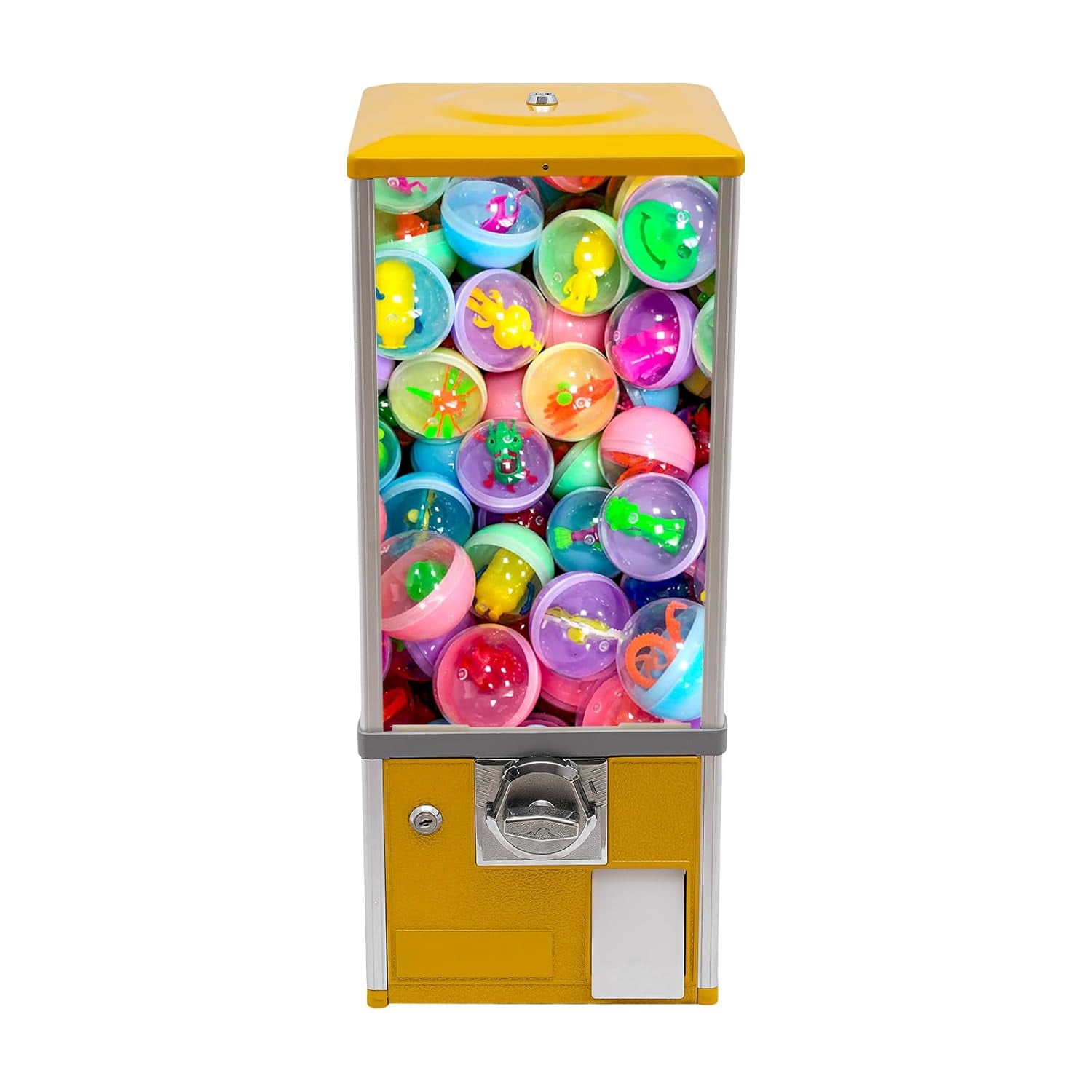 Vending Machine,Commercial Vending Machine,Automatic Candy Gumball Vending Machine,Candy Dispenser Machine for Stores (Yellow),Vending Machine for Home, Gaming Stores