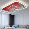 thumbnail image 2 of Red Christmas Snowman Fluorescent Light Covers, Xmas Tree Snowflake Botanical Magnetic Light Covers for Ceiling Lights, Fluorescent Ceiling Shade Filters for Classroom Bedroom Office 4x2Ft x 3PCS, 2 of 8