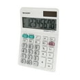 thumbnail image 2 of Sharp EL310W 8-Digit Slant Display Desktop Calculator, 4-Key Memory, Tax+/Tax-, Backspace, 00, √, Home, School & Office Use, 2 of 7