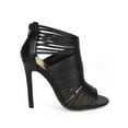 thumbnail image 2 of Liliana Nikia-9 Leatherette Caged Peep Toe Cutout Stiletto Sandal, 2 of 5