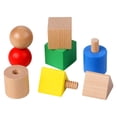 thumbnail image 2 of Juegos de clasificación Montessori juguete sensorial niños juguete de madera Montessori juguete de Aprendizaje Temprano juguete que combina con forma, 2 of 9