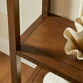 thumbnail image 4 of Vexley 72 Inch Large Arched Bookshelf in Walnut, 4 of 9