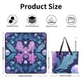 thumbnail image 2 of Purple Floral Fantasy Pearl Pattern Outdoor Picnic Blanket, Foldable Waterproof Beach Mat, Portable Beach Blanket for Beach Camping, Hiking, Family Concerts, 2 of 7