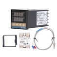 thumbnail image 2 of Controlador De Temperatura REX C100, Kit De Controlador De Temperatura PID Profesional Con Sonda De Acero Inoxidable De Alta Precisión Para Energía Eléctrica Para Gallinero, 2 of 7