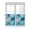 Teal Blue, variant on Eucalyptus Leaves Half Window Curtain 36 Inches Long, Spring Farmhouse Retro Botanical Window Treatment Curtain Drapes, Small Tier Curtains for Bathroom Over Sink, 27.5"x36", 2 Panels