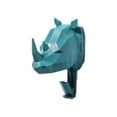 thumbnail image 1 of Cabeza de animal tridimensional gancho fuerte viscosa-rinoceronte-verde MFZFUKR CPB-DE-WX542-6, 1 of 4
