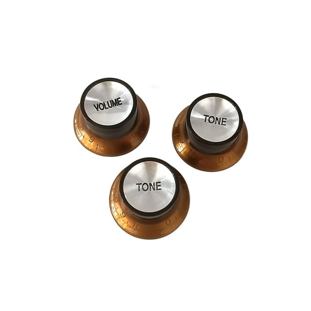 3 Pcs Electric Guitar Top Hat Compatible For Les Paul/SG Speed Control Replacement Knobs Set With Aluminum Top