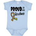thumbnail image 3 of Inktastic Proud of My Brother Autism Awareness Puzzle Piece Ribbon Boys or Girls Baby Bodysuit, 3 of 5