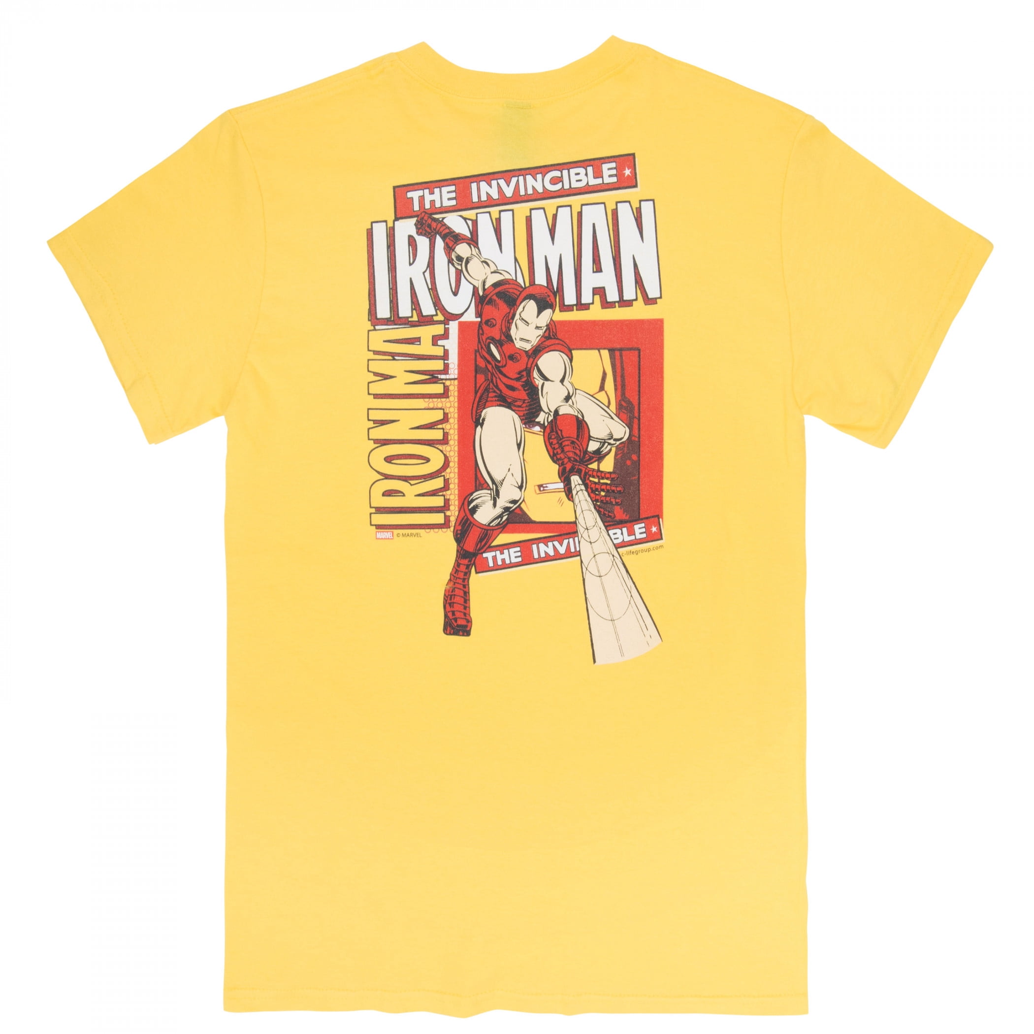 Iron Man The Invincible Front and Back Print T-Shirt-Medium