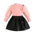 thumbnail image 4 of Kiijoy Newborn Girls Outfits Knit Long Puff Sleeve Pullover Top Skirt Set, Sizes 9-12M, 4 of 8