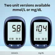 Blood Glucose Monitor Kit, 50 Glucometer Strips, 50 Lancets, 1 Blood Sugar Monitor, Blood Sugar Test Kit with Control Solution, Lancing Device, No Coding, Large Display