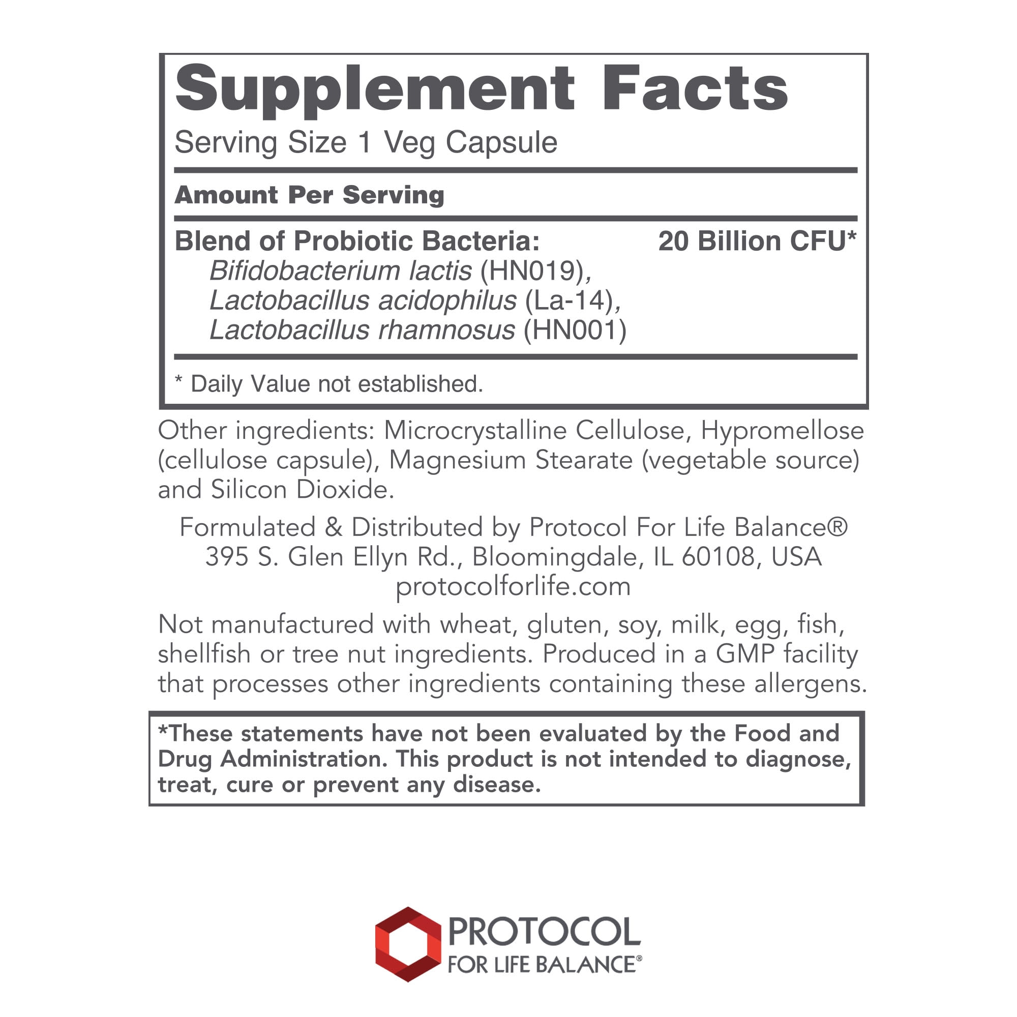 Protocol For Life Balance - ProtoDophilus Woman 20 Billion - Supports Vaginal Health, Helps to Reduce Occasional Bloating, Supports Immune System, Gastrointestinal Regularity - 50 Veg Capsules