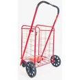 thumbnail image 3 of ATH Large Deluxe Rolling Utility/Shopping Cart - Stowable Folding Heavy Duty Cart with Rubber Wheels for Haul Laundry, Groceries, Toys, Sports Equipment, (Red, XL), 3 of 3
