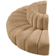 thumbnail image 6 of Meridian Furniture Arc Camel Velvet Modular Sectional, 6 of 7
