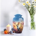 thumbnail image 4 of MUKTIVE Rabbit Sunrise Burial Urn for Human Ashes, Large Memorial Butterfly Urns for Male and Female, Flower Urns for Funeral, Blue Cremation Urn for Men & Women (1 Large, 4 Keepsake), 4 of 7