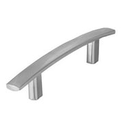 Satin Nickel Kitchen Cabinet Pulls - 3 Inch Curved Pull Handle Bar - 10 Pack of Kitchen Cabinet Hardware
