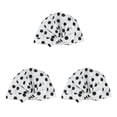 thumbnail image 2 of Advancent Ducha Gorros de baño Estampado de flores Impermeable Reutilizable Banda elástica Baño grueso Sombrero largo y corto Barbero Cocina Punto negro Type1 NO1 Advancent CBP384662, 2 of 6