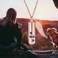 thumbnail image 5 of Cremation Jewelry Paw Print Urn Necklaces for Human Pet Ashes Cylinder Urn Pendant Keepsake Memorial Ash Locket Holder Necklace for Men Women, 5 of 6