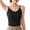 Black, variant on Womens Scoop Neck Camisole - Double Lined Tank Top Spaghetti Strap Short Crop Tops Air Touch Fabric