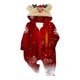 thumbnail image 1 of Conjunto de pijama navideño a juego para bebés y niñas de Naughtyhood, con estampado de celosía, de felpa y manga larga, ideal para la familia, para padres e hijos., 1 of 4