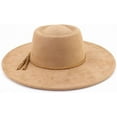 thumbnail image 3 of Wide Brim Fedora Hat for Men Women Big Rancher Felt Hat Pork Pie Jazz Hat, 3 of 7