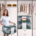 thumbnail image 6 of Foldable Clothes Storage Bags Clothes Organizer Bin with Clear Windows for Clothes Bedding Surreal Garden, 6 of 6