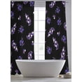 thumbnail image 5 of Purple Olive Fruits Sheer Curtains 84 Inch Length 2 Panels Set Window Treatments, Spring Farm Branches Leaves Plants Black Rod Pocket Semi Curtains for Living Room/Bedroom/Kitchen, 104"W x 84"L, 5 of 7