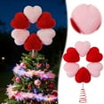 thumbnail image 2 of Valentine's Day Tree Topper Red Pink Heart Tree Topper 11.8 Inch Large Plush Heart Treetop Ornament Decorations for Valentines Galentines Day Wedding Holiday Birthday Home Gift Decor, 2 of 6