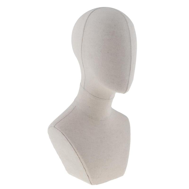20 Inch Canvas Block Head For Making Manikin/Mannequin Jewelry Display Head