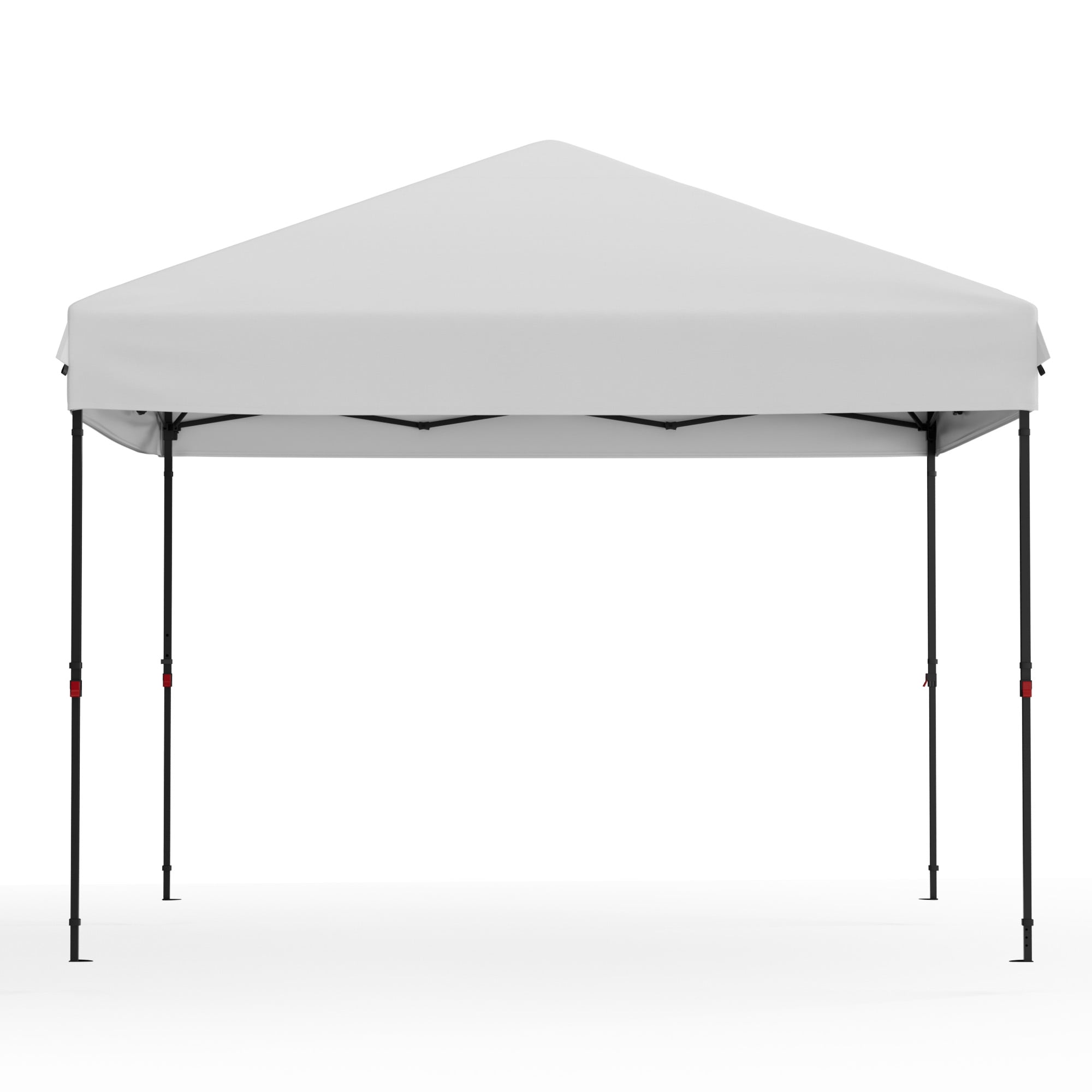 Heavy Duty Pop Up Canopy Tent 10x10 FT, Waterproof & UV-Resistant Outdoor Shelter,1 Removable Sidewall, One-Person Easy Setup, Adjustable Height Roller Bag & 4 Weight Bags Garden, Beach, Picnic,White