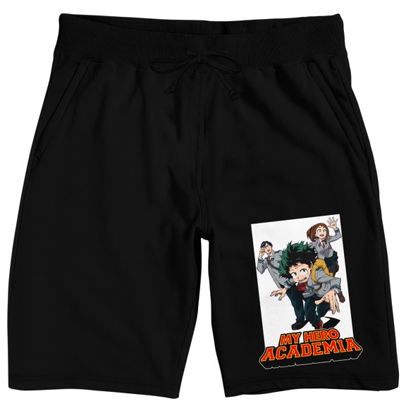 My Hero Academia Character Art Adult Black Sleep Pajama Pants-Medium